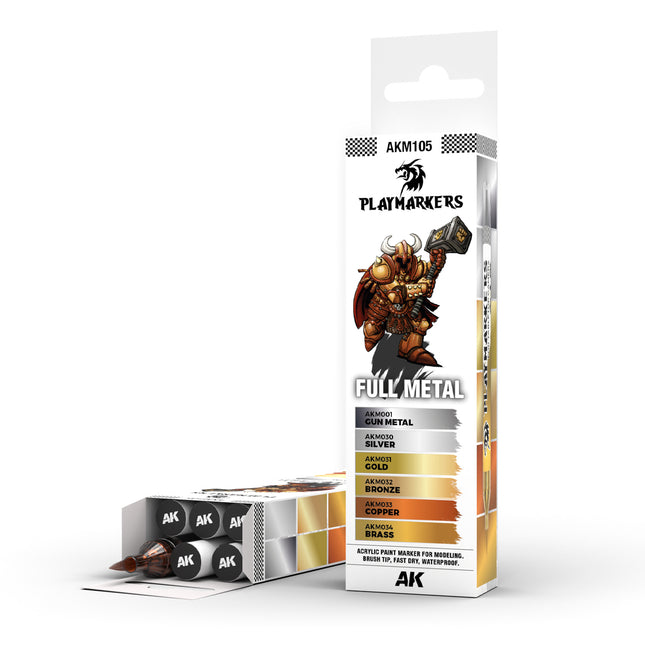 Playmarkers Set - Full Metal (6 stuks)