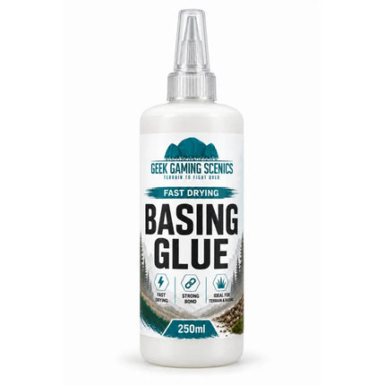 Snelle drogende basismontagelijm van Geek Gaming Scenic, 250 ml, geschikt voor modelbouw en scenery projecten.