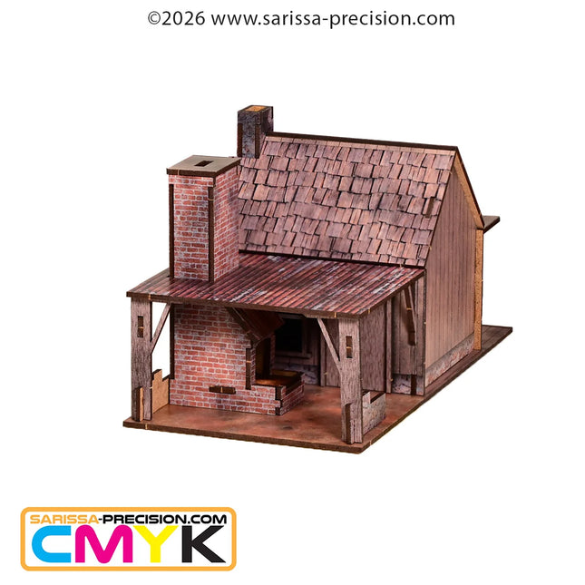 Old West - Elias Crow's Blacksmith & House (28mm)