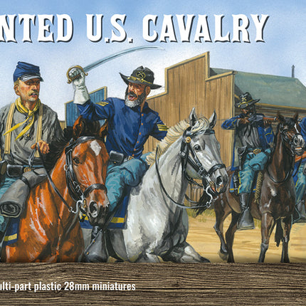 Dead Man's Hand Mounted US Cavalry/Buffalo Soldiers Plastic Box Set