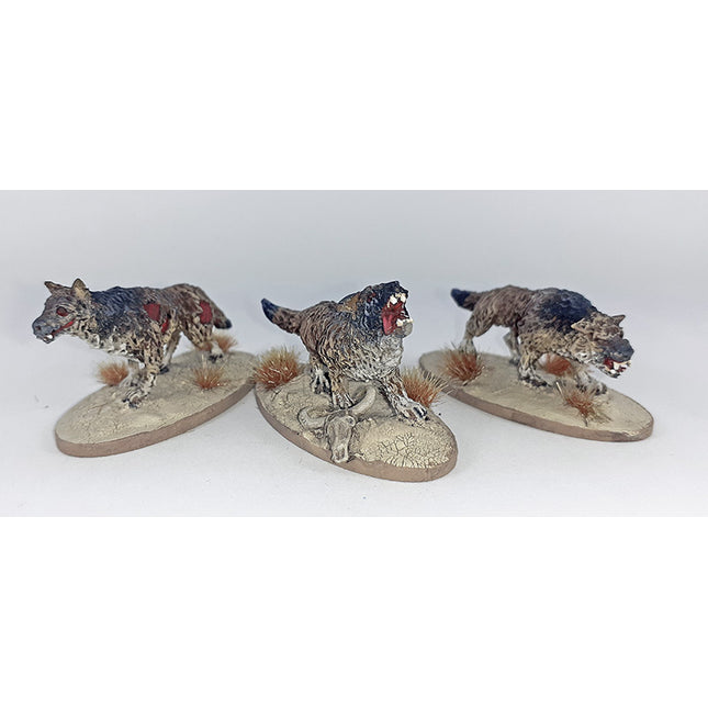 Miniatuur van Dread Wolves uit de Dead Man's Hand Dead Man Hand's Dread Wolves serie, gedetailleerde fantasy figuren voor bordspellen