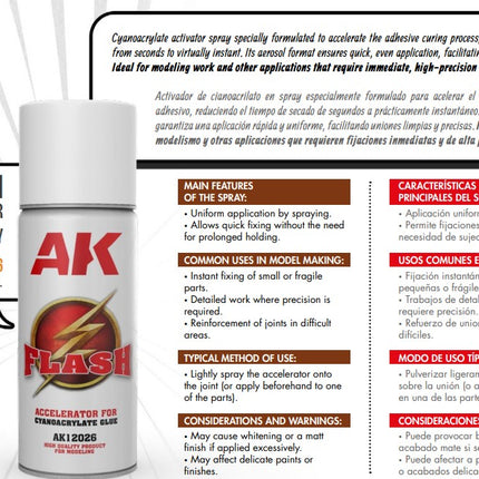 AK Flash Spray 200ml - cyanoacrylate accelerator