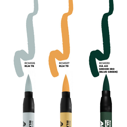WWII Axis Aircraft Squiggle – Real Color Markers Set