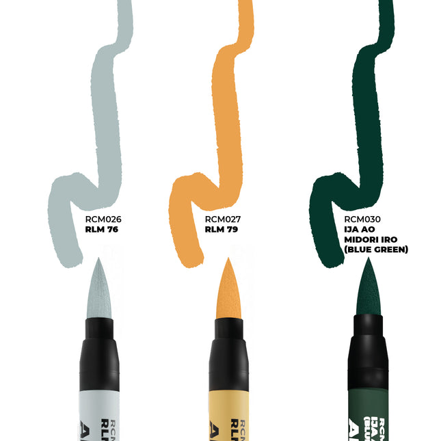 WWII Axis Aircraft Squiggle – Real Color Markers Set
