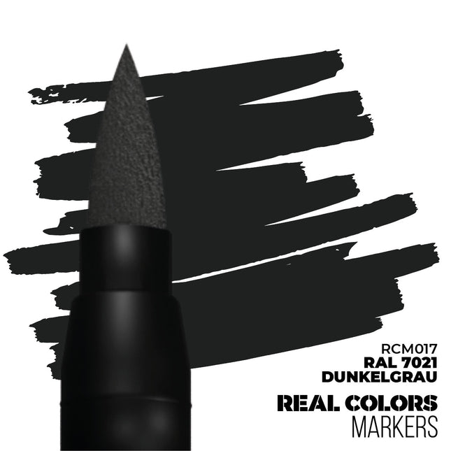 Real Color Markers Dark Grey RAL7021