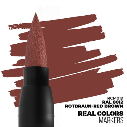 Real Color Markers Red Brown RAL8012