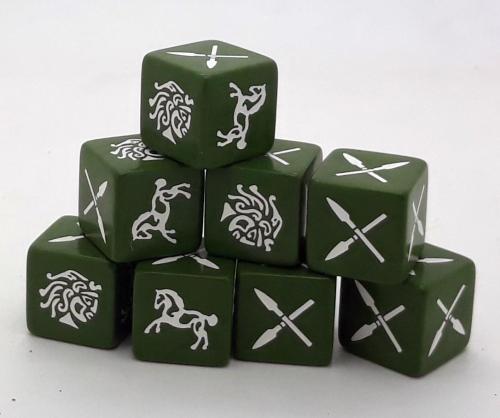 SAGA Barbarian Dobbelstenen SD16 voor bordspellen, kleurrijke game materialen van het merk SAGA, Age of Hannibal model