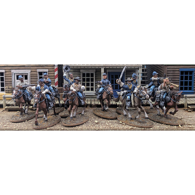 Dead Man's Hand Mounted US Cavalry/Buffalo Soldiers Plastic Box Set
