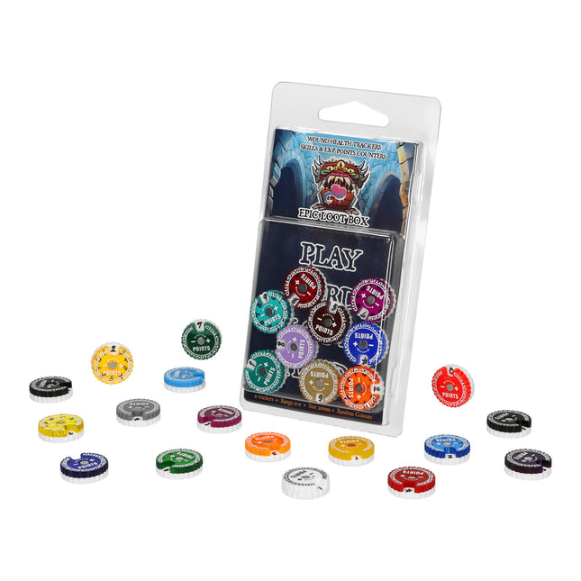 Trackers Counters, Runic, Range 0-9, Size 20mm