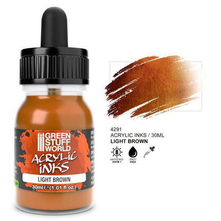 Acrylic Inks Opaque - Light Brown 30ml