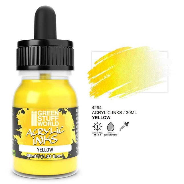 Acrylic Inks Opaque - Yellow 30ml