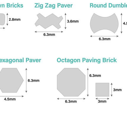 Acrylic Brick molds - Octagon Paving Brick