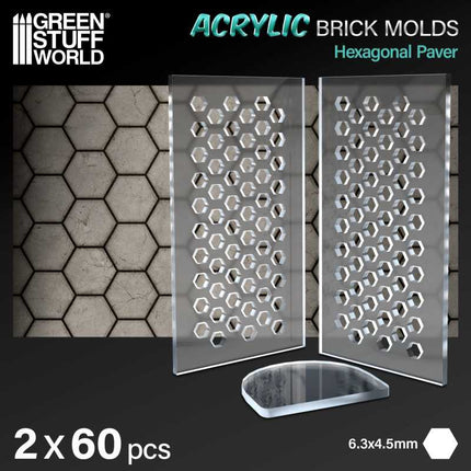 Acrylic Brick molds - Octagon Paving Brick