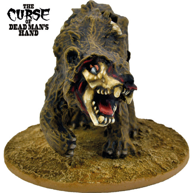 Miniatuur van Dead Man's Hand Haunted Bear, recht van voren gezien, gedetailleerd en griezelig ontworpen voor bordspellen of verzamelingen