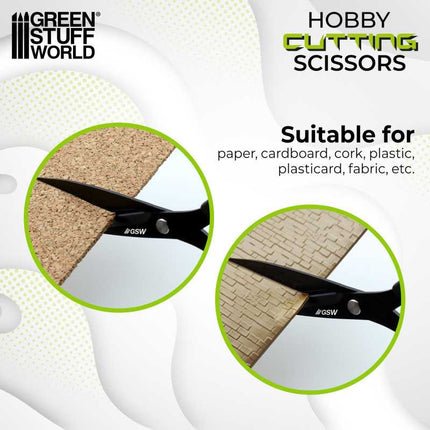 Black hobby cutting scissors