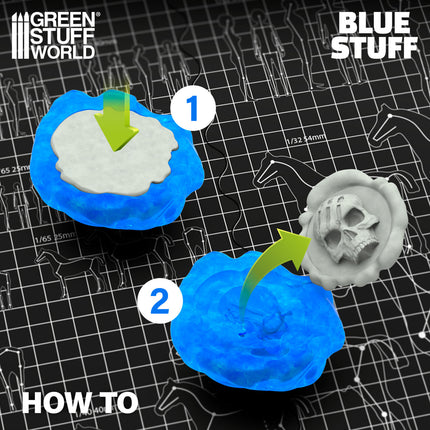 Blauwe GreenStuffWorld Blue Stuff herbruikbare mallen maker met 4 staven, flexibel vormend materiaal voor creatieve projecten