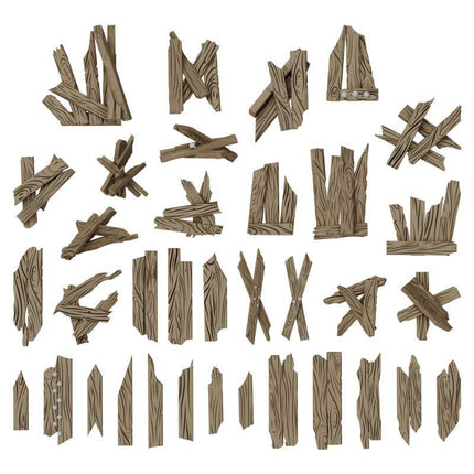 3D Printed - Fantasy - Broken Wood Planks 1:48/1:35