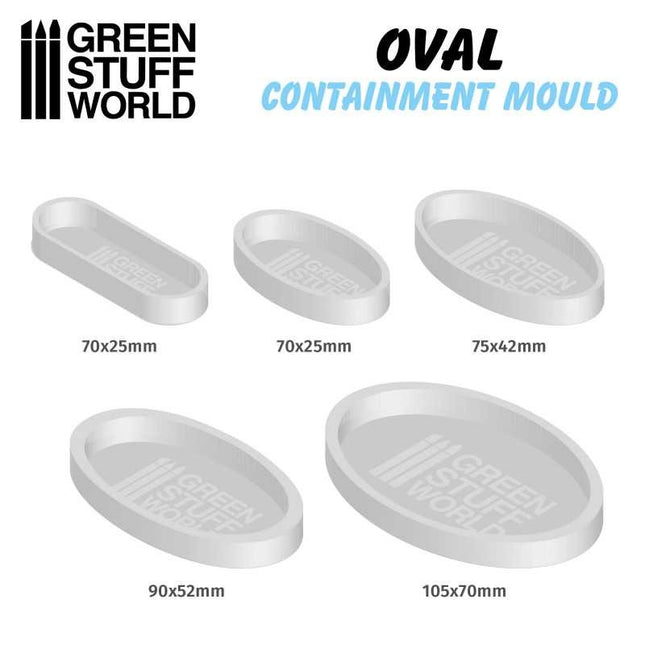 Set ovale mallen (5 st/5 verschillende maten)