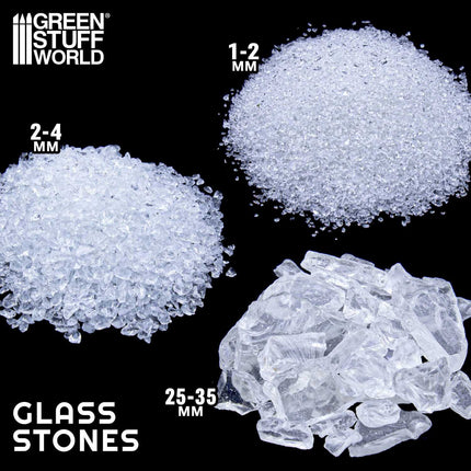 Crushed glass stones 1-2mm