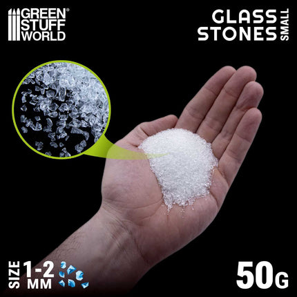 Crushed glass stones 1-2mm