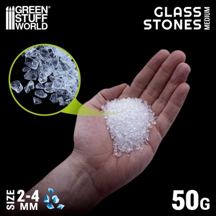 Crushed glass stones 2-4mm