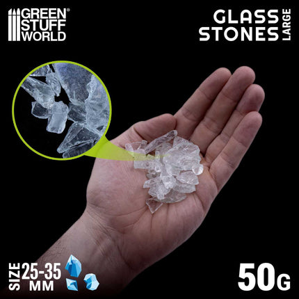 Crushed glass stones 25-35mm