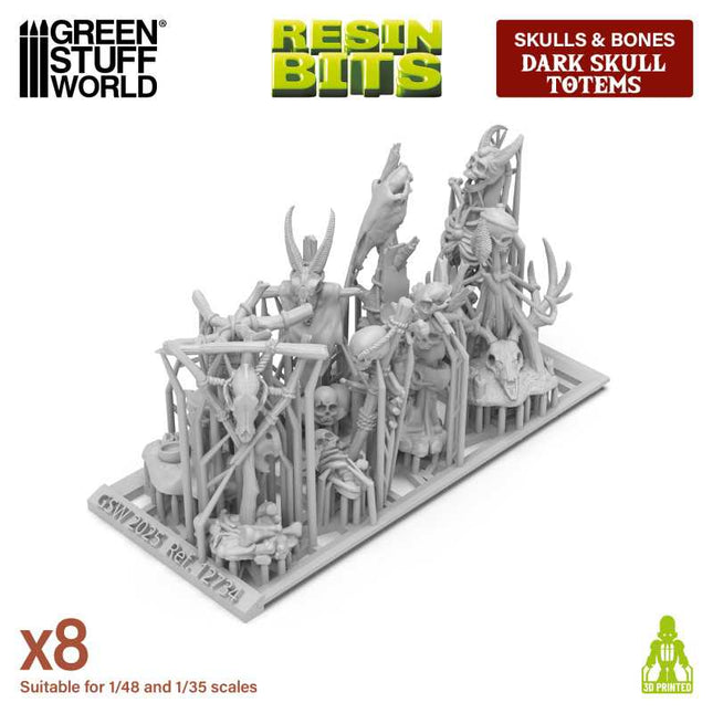 3D Printed - Skulls & Bones - Dark Skull Totems 1:35 - 1:48