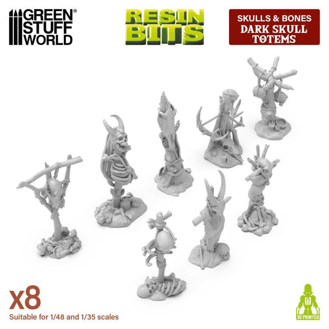 3D Printed - Skulls & Bones - Dark Skull Totems 1:35 - 1:48