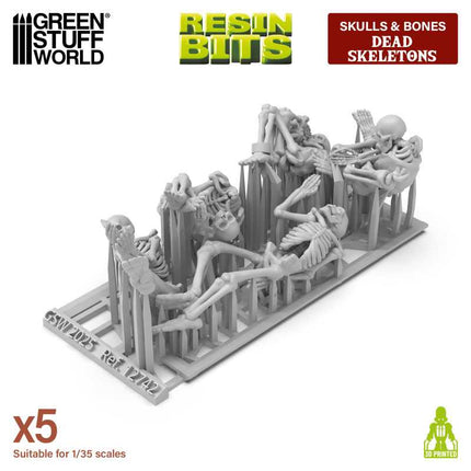3D Printed - Skulls & Bones - Dead Skeletons 1:35