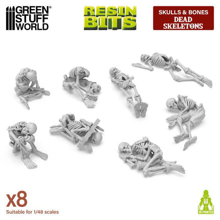 3D Printed - Skulls & Bones - Dead Skeletons 1:48