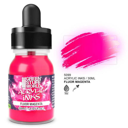 Acrylic Inks - Fluor Magenta 30ml