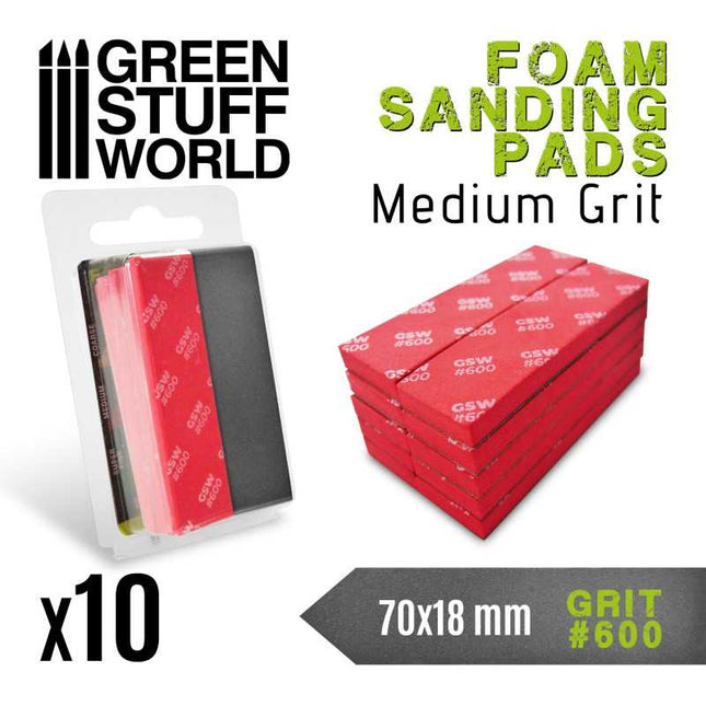 Foam Sanding Pads Medium Grit 600 (10st)