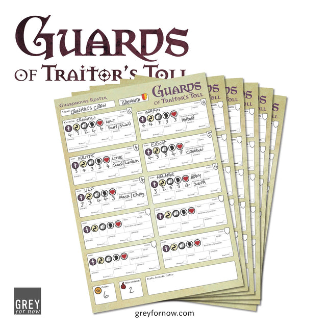 Guards of Traitor's Toll Roster (40 sheets)