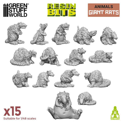 3D print Giant rats (15st)