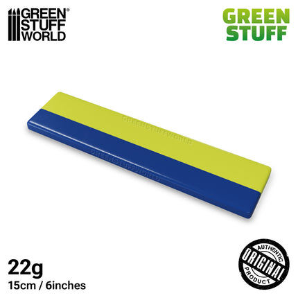 Groene Green Stuff kneed epoxy hars van 15 cm (6 inch) voor modellering en vormen, van GreenStuffWorld.
