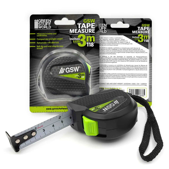 Tape measure centimers & inches (3m)