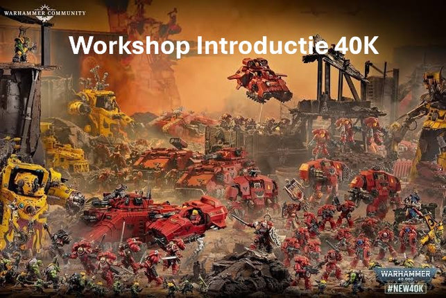 Evenement voor Warhammer 40K: Combat Patrol introductie, georganiseerd door Een Kleine Wereld, met spelers en miniaturen in een gaming setting