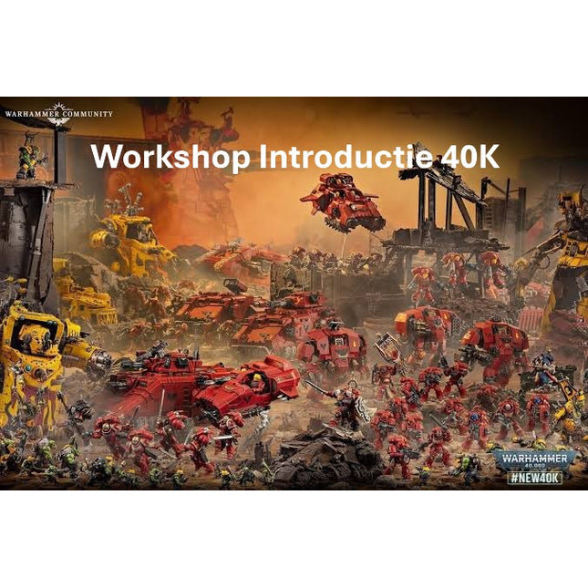 Evenement voor Warhammer 40K: Combat Patrol introductie, georganiseerd door Een Kleine Wereld, met spelers en miniaturen in een gaming setting
