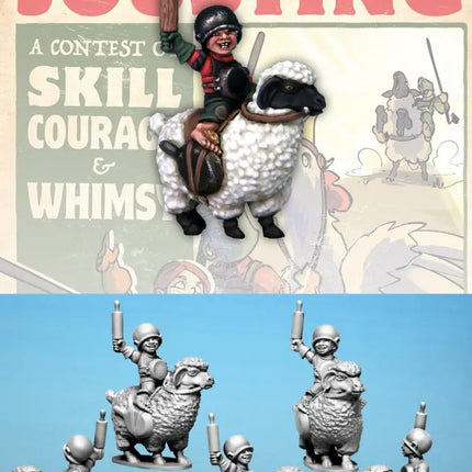 Hairfoot Jouster riding a sheep