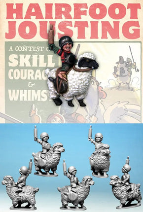 Hairfoot Jouster riding a sheep