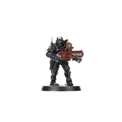 Imperium 40K Imperial Agents: Exaction Squad miniatuur van Warhammer 40.000, gedetailleerde sci-fi soldaten met uitrusting