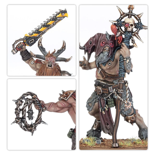 40K Chaos Space Marines Fellgor Beastmen van Warhammer 40.000, gedetailleerde miniatuur met chaos- en marinethema