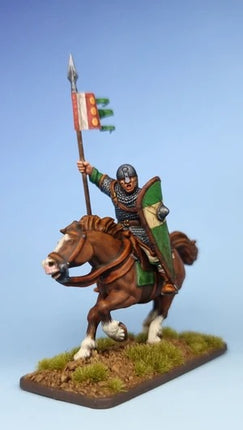 Miniatuur van Normandische ruiters uit de Dark Age, vervaardigd door Victrix, gedetailleerde figuren voor historische spellen
