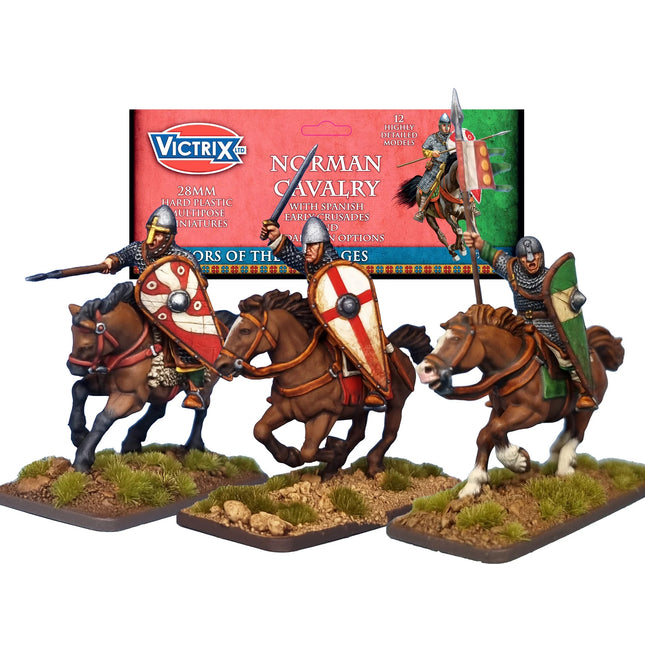 Miniatuur van Normandisch ruiter van de Dark Age door Victrix, gedetailleerde middeleeuwse cavalerie uit de Oudheid