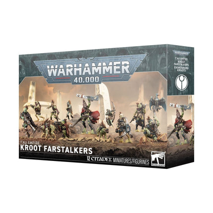 Warhammer 40.000 T'au Empire Kroot Farstalkers Xenos miniaturen, gedetailleerde modellen voor tabletop spel.