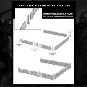 Dark Age Wattle Fences van Victrix, gedetailleerde scenery met houten hekwerken voor historische diorama's