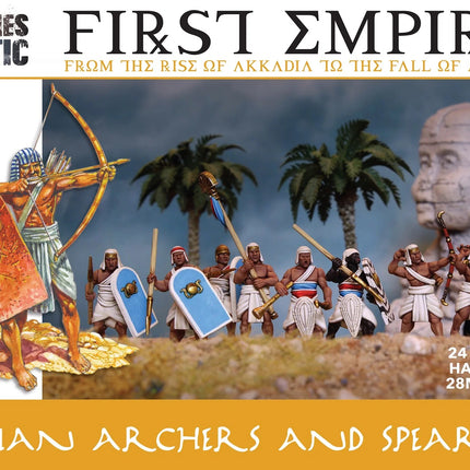 Egyptische boogschutters en speerwerpers miniaturen van Wargames Atlantic, gedetailleerde modellen voor tabletop oorlogsspellen