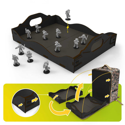 Foldable tournament tray for Army Transport Backpack