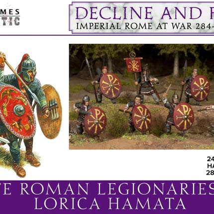 Wargames Atlantic miniaturen van Late Roman Legionaries met lorica hamata verpakking