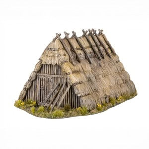 Miniatuur Dark Age Huts van Victrix, gedetailleerde kleine gebouwen uit de Middeleeuwen, geschikt voor bordspellen en verzamelingen
